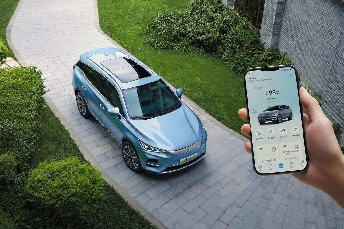 4WD พลังงานใหม่ BYD EV รถ 112Km แบบเฉพาะ Flagship Byd Tang DM-I