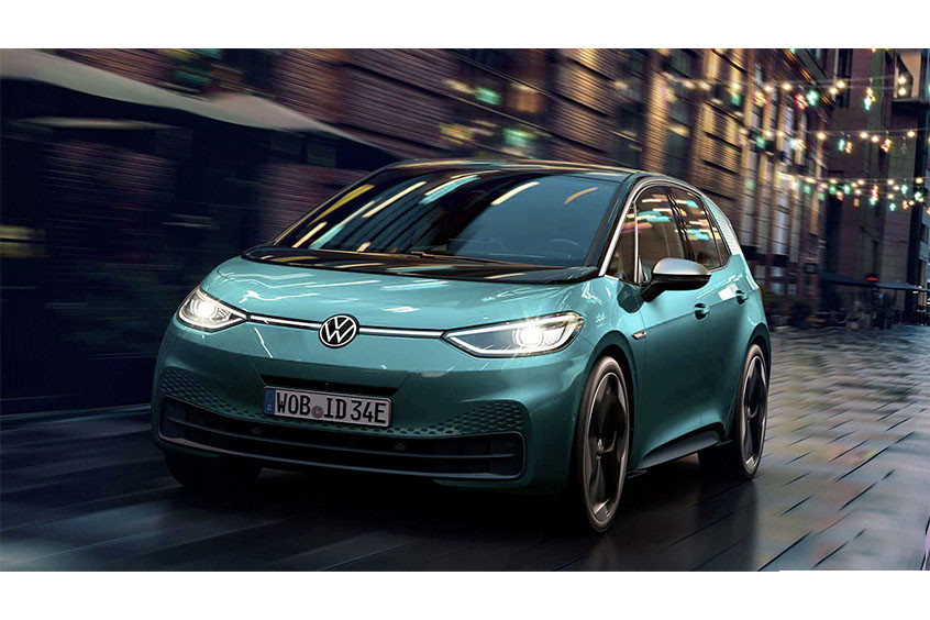 ระยะทาง 300 ไมล์ รถไฟฟ้า Volkswagen 160 กิโลเมตรต่อชั่วโมง รถไฟฟ้า 5 ที่นั่ง VW ID3
