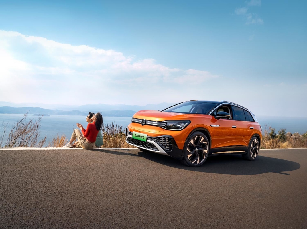 VW ID6 SUV รถยนต์ไฟฟ้าใหม่ รถยนต์ใช้ 7 ที่นั่ง ID 6 Crozz PRO รถไฟฟ้าสําหรับ Volkswagen